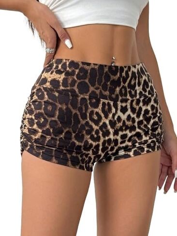 WDIRARA Women's High Waisted Butt Lifting Shorts Workout Ruched Biker Running Shorts in Saudi Arabia