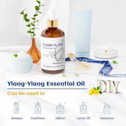 HIQILI 100ML Frankincense Essential Oil, Relaxing, Skin Care, Camp Atmosphere Creation, Can be Added to Body Lotions, Creams, Aromatherapy Use - 3.38 fl. oz in Kuwait