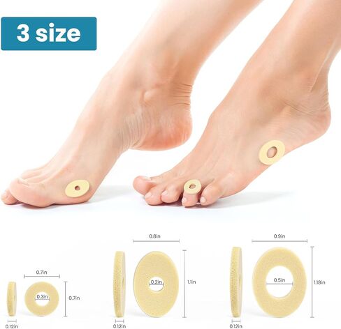 Corn Cushions for Toes and Feet - Callus Cushions to Protect Sore Spots with Foam Padding - Self-Stick Adhesive Pads - Relief Pain, Pressure and Friction from Shoes (Pink, 90 Count) in Kuwait