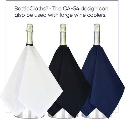 Catering Collection, Bottle Cloths for Wine Bottle Chillers or Ice Buckets, Polycotton, 54 cm, Center Hole, Stitched Circle (White, Pack of 2) in Saudi Arabia
