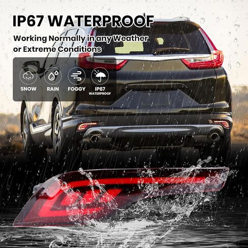 LED المصد الخلفي ضوء لهوندا CRV CR-V 2007 2008 2009 DRL الوفير الذيل الفرامل ضوء مصباح الضباب in Kuwait