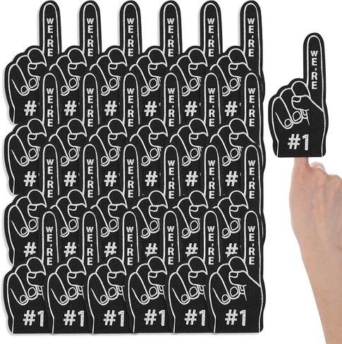 Aster 24 Pcs Mini Foam Fingers, Sport Fan Foam Finger, We're #1 Fan Foam Finger, Sports Themed Birthday Party Supplies Foam Hand Fingers Cheerleader Gifts for Sports Events(8 Colors) in Saudi Arabia