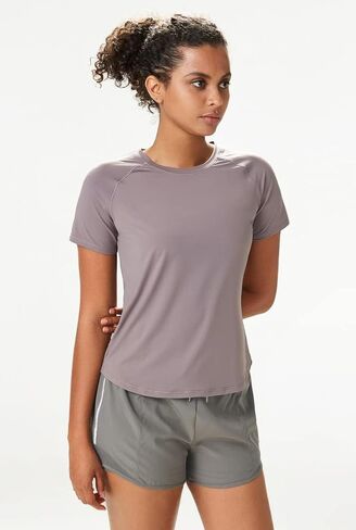 قمصان Shed AeroMesh النسائية للتمرين: قمصان قابلة للتنفس للجري الرياضي، ملابس لياقة بدنية شبكية للياقة البدنية واليوجا بأكمام قصيرة in Kuwait