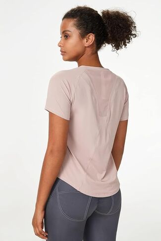 Shed AeroMesh Women's Workout Tops: Breathable Shirts for Athletic Running, Shortsleeve Gym Yoga Fitness Mesh Fitness Apparel in Saudi Arabia