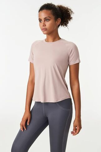Shed AeroMesh Women's Workout Tops: Breathable Shirts for Athletic Running, Shortsleeve Gym Yoga Fitness Mesh Fitness Apparel in Saudi Arabia