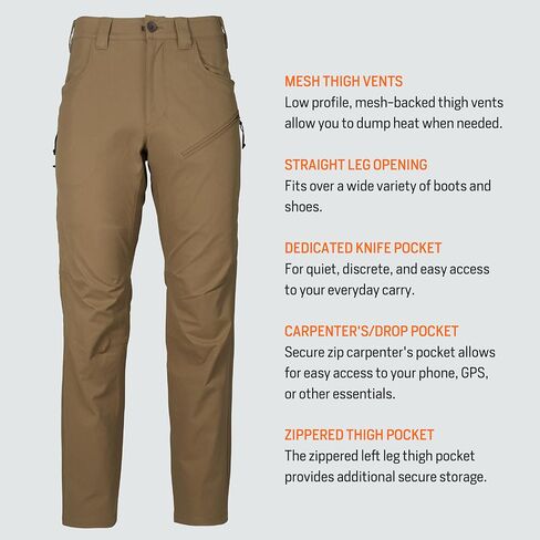 First Lite Men's 308 Pant - Stretch Camo Hunting Pants with Hip Vents in Kuwait