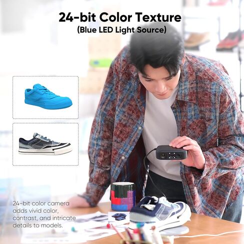 3D Scanner for 3D Printing, Handheld 3D Model Scanner with 0.03mm High Detailed Precision, 24-bit Color Camera, Anti-Shake Lenses, Compatible with Windows/MacOS, Moose (Premium) in Saudi Arabia