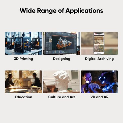 3D Scanner for 3D Printing, Handheld 3D Model Scanner with 0.03mm High Detailed Precision, 24-bit Color Camera, Anti-Shake Lenses, Compatible with Windows/MacOS, Moose (Premium) in Saudi Arabia