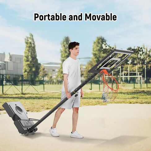 Basketball Hoop Outdoor 7.8-10ft Adjustable Height, Swimming Pool Portable Basketball Hoop & Goals for Teenagers, Youth, and Adults in Saudi Arabia