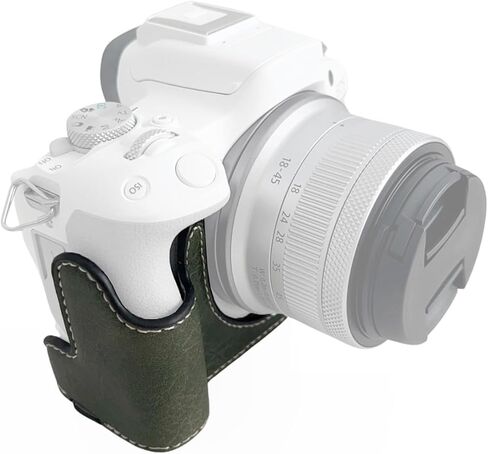 حقيبة كاميرا Andoer الرقمية من جلد البولي يوريثان مع برغي تثبيت 1/4 بوصة متوافق مع Canon R50/R100، أبيض in Kuwait