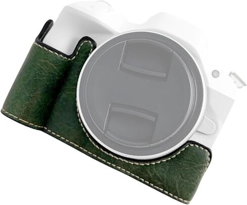 حقيبة كاميرا Andoer الرقمية من جلد البولي يوريثان مع برغي تثبيت 1/4 بوصة متوافق مع Canon R50/R100، أبيض in Kuwait