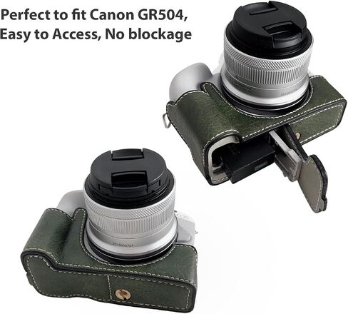 حقيبة كاميرا Andoer الرقمية من جلد البولي يوريثان مع برغي تثبيت 1/4 بوصة متوافق مع Canon R50/R100، أبيض in Kuwait