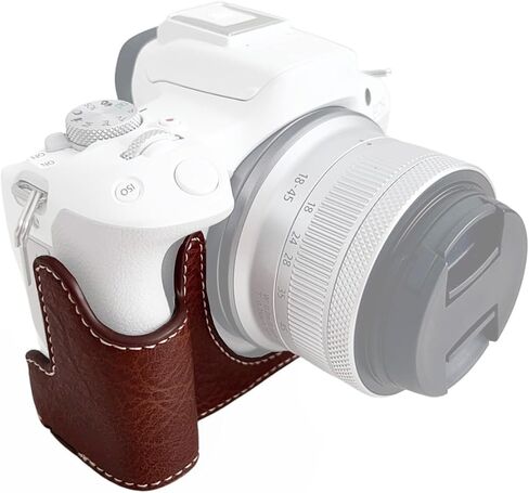حقيبة كاميرا Andoer الرقمية من جلد البولي يوريثان مع برغي تثبيت 1/4 بوصة متوافق مع Canon R50/R100، أبيض in Kuwait