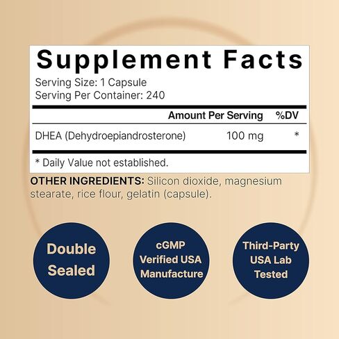 NatureBell DHEA 25mg, 300 Capsules | Micronized Grade for Better Absorption – Plant-Based DHEA Source – Supports Energy Levels & Healthy Aging for Men and Women – Non-GMO in Saudi Arabia