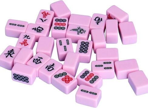 VPH Mini Chinese Mahjong 144 قطعة من صندوق حديد الزمرد مطلي يدويًا in Saudi Arabia