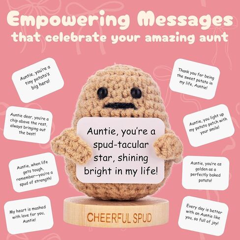 Gifts for Dog Lovers - Adorable Knitted Crochet Dog Holding Positive Signs - Unique Christmas Gift for Pet Owners, Dog Moms, Dog Dads - Dog Themed Gift for Men and Women - 30 Swappable Affirmations in Saudi Arabia