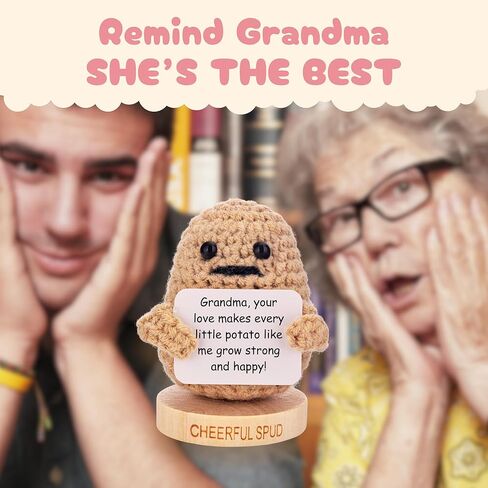 Gifts for Dog Lovers - Adorable Knitted Crochet Dog Holding Positive Signs - Unique Christmas Gift for Pet Owners, Dog Moms, Dog Dads - Dog Themed Gift for Men and Women - 30 Swappable Affirmations in Saudi Arabia