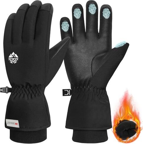 RIGWARL Waterproof Mens Women Gloves for Cold Weather, -5℉ Warm Winter Thermal Gloves with Touch Screen, Anti-Slip Lightweight Snow Gloves Winter for Driving Running Cycling Hiking in Kuwait
