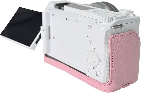 MUZIRI KINOKOO Case for Sony ZV-E10 II Camera - Retro Style Genuine Leather Half Protective Case for Sony Alpha ZVE10 II/ZV-E10 II Camera - with Opening Bottom and Hand Grip Design - Blue in Kuwait