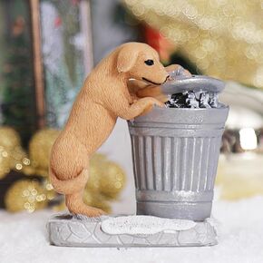 Christmas Village Accessories Santa's Mailbox Villages Sets for Christmas Decoration Cute Doggy Letter to Santa Resin Christmas Ornaments