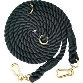 LWBMG Multifunctional Rope Dog Leash 7 FT with Double Swivel Hook Hands Free for Small Medium and Large Dogs Running Walking Purple