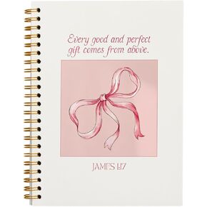 hold fizz Coquette Pink Bow Cherry Notebook Journal, Preppy Aesthetic Journaling Notebooks for Note Taking Work, Coquette School Supplies, Coquette Stuff, Hardcover Spiral Notebook 5.5 x 8.3