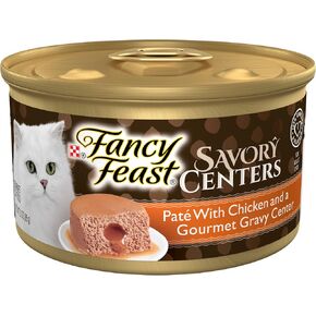 Fancy Feast 12- Pack Cans Purina Savory Centers Pate' with Tuna and a Gourmet Gravy Center 12-3 OZ CANS