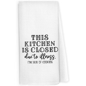 Sarcastic Kitchen Dish Towels 16x24 Inch, Funny Humor Gift for Women Chefs, Silly Saying Dish Towel, Gag Cooking Decorative Hand Towels Tea Towels for Kitchen Farmhouse