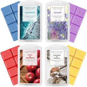 SCENTORINI Scentsy Wax Melts, Mango Scent, 4 Pack Wax Cubes, Long-Lasting, for Candle Making, Wax Warmer