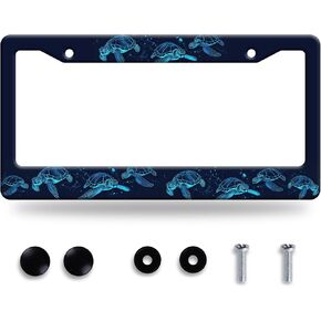 Beautiful Butterfly License Plate Frame Watercolor Insect License Plate Stainless Steel Colorful License Plate Holder Car Accessory with Screws Car Decoration 12.3" x 6.3" Fits Standard Vehicles Size