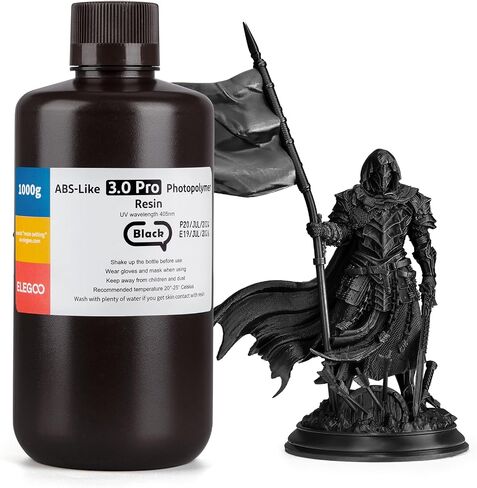 ELEGOO ABS-Like Resin 3.0 Pro, Higher Scratch-Resistance 3D Printing Photopolymer Resin, 405nm UV Resin for MSLA/DLP/LCD Printers Fast Curing High Precision Non-Brittle, Grey 2000g in Saudi Arabia