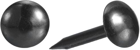 uxcell Upholstery Tacks Nail Pins Furniture, 50Pcs 11x13mm Thumb Tack Pins Assortment Kit Carbon Steel for Home Sofa DIY Decorative Nail Heads Nails, Black in Saudi Arabia
