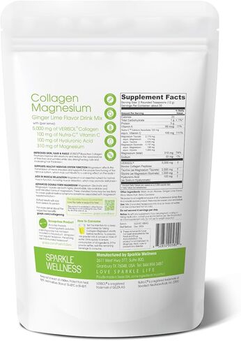 راحة الكولاجين والمغنيسيوم + استعادة (عصير الليمون بالعسل) [30 حصة] | فيريسول ببتيدات الكولاجين النشطة بيولوجيًا وجليسينات المغنيسيوم وأملاح التوريت | لورين روكسبيرج ريست + ريستور | روتين الجمال المهدئ in Kuwait