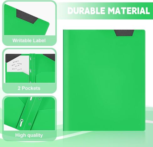 PerKoop 36 Pcs Plastic Folders with Tabs and Prong Fasteners 2 Pocket Folders Heavy Duty Folders with Writable Label Letter Size Colored Prong Folders for Office(Blue) in Saudi Arabia