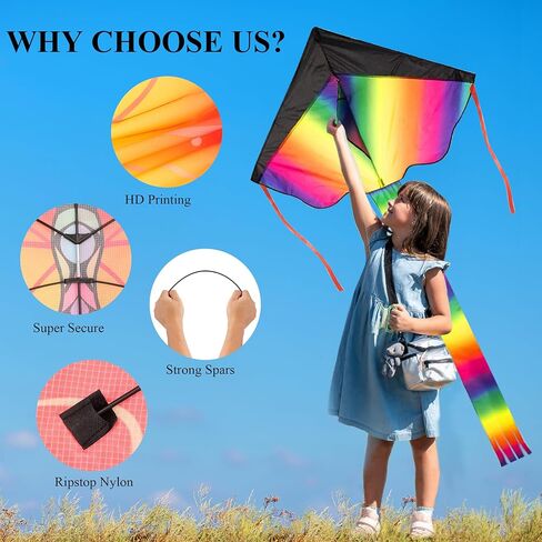 طائرة ورقية على شكل فراشة للأطفال من عمر 4-8 8-12، طائرات ورقية للأطفال سهلة الطيران، طائرة ورقية ملونة للبالغين والمبتدئين، طائرة ورقية كبيرة على الشاطئ للأنشطة الخارجية في حديقة الشاطئ، هدية عيد الفصح للأطفال الأولاد والبنات (أرجواني وأصفر) in Kuwait