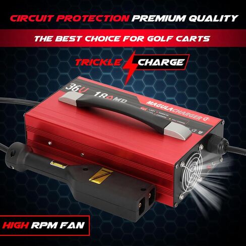 36Volt 18Amp Golf Cart Battery Charger for EZGO-D Style Plug, 36V Trickle Charger for EZ-go TXT, 900W Replace PowerWise Golf Charger, Smart Charger for Lead Acid/AGM/Gel Batteries, 4-6h Full Charge in Saudi Arabia