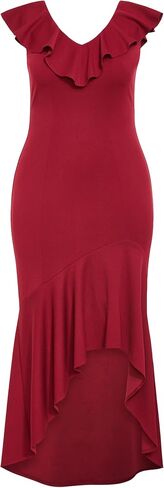 AVENUE Women's Plus Size Dress Destiny Ruffle in Saudi Arabia