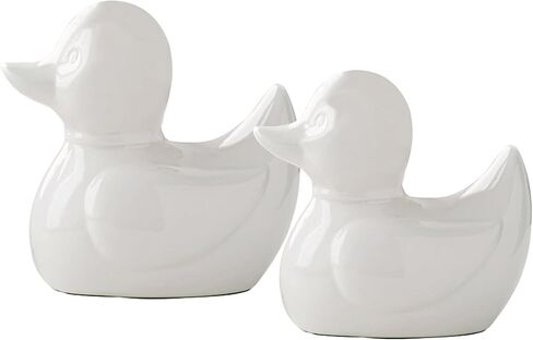 2 PCS Gold Decor Ceramic Small Duck Statue, Modern Home Living Room Office Desk Bookcase Bedroom Nightstand Decor Figurines in Saudi Arabia