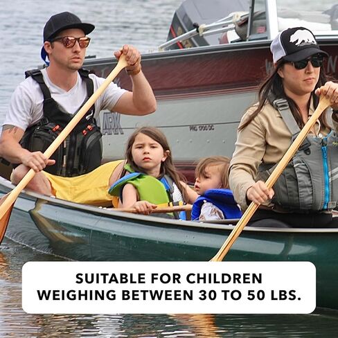 Stohlquist Waterware Child PFD Life Jacket - Yellow + Blue, 30-50 lbs - Coast Guard Approved Life Vest for Kids, Support Collar, Grab Handle, Fully Adjustable with Quick Release Buckle in Kuwait