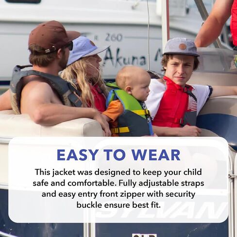 Stohlquist Waterware Child PFD Life Jacket - Yellow + Blue, 30-50 lbs - Coast Guard Approved Life Vest for Kids, Support Collar, Grab Handle, Fully Adjustable with Quick Release Buckle in Kuwait