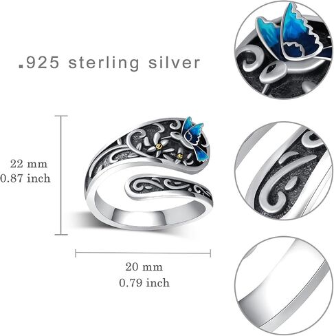 Turtle Rings 925 Sterling Silver Sea Turtle Spoon Rings for Women Turtle Jewelry Gifts for Women in Saudi Arabia