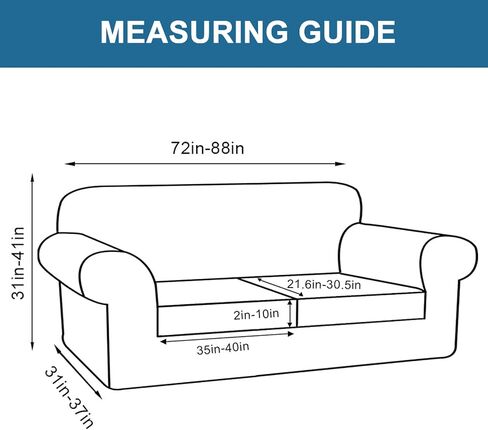 Newest 4 Pieces Couch Covers for 3 Cushion Couch Sofa High Stretch Thick Sofa Covers Furniture Protector Fitted Slipcovers for Dogs in Kuwait
