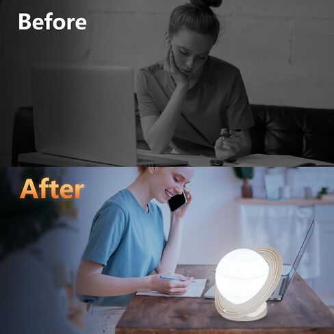 10000 Lux Sun Lamp with 3 Color Temperatures, Adjustable Brightness, 4 Timer & Memory Function, Sunlight Lamp with Remote Control for Home, Happy Life (Gold) in Saudi Arabia