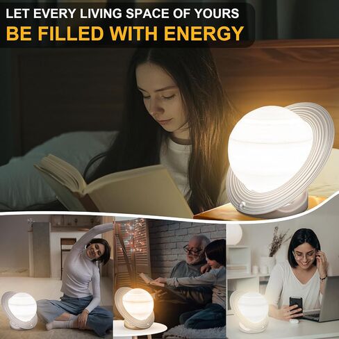10000 Lux Sun Lamp with 3 Color Temperatures, Adjustable Brightness, 4 Timer & Memory Function, Sunlight Lamp with Remote Control for Home, Happy Life (Gold) in Saudi Arabia