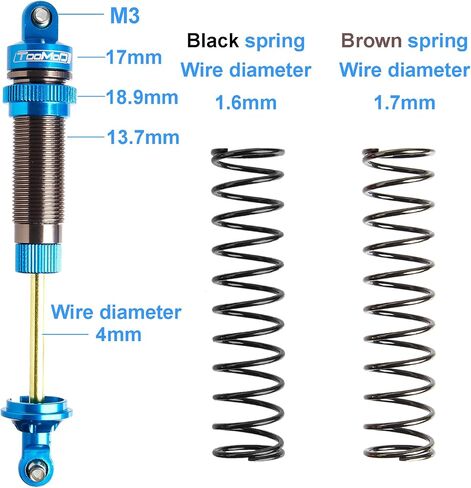 100/115 مم RC ممتص الصدمات الزيتي المثبط الكبير لـ 1/10 Slash 2WD 4WD 4x4 VXL، Bandit، Ford، Vorteks، Arrma 1/10 BIG ROCK، GRANITE، SENTON 1/8 TYPHON ترقية أجزاء in Saudi Arabia