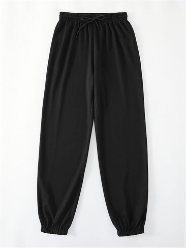 Floerns Women's Rhinestone Letter Print Sweatpants Drawstring Waist Jogger Pants in Saudi Arabia