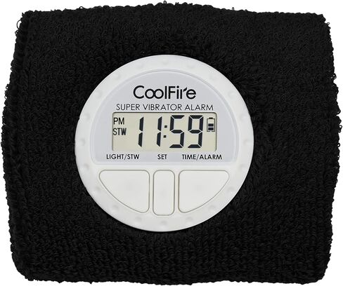 Coolfire Vibrating Alarm Clock - Silent Alarm Wristband Vibrating Alarm Watch. Silent Wrist Shock Alarm Clock. Vibration Alarm Bracelet Alarm Clock Deep Sleeper & Vibrate Alarm1685N-2 in Saudi Arabia