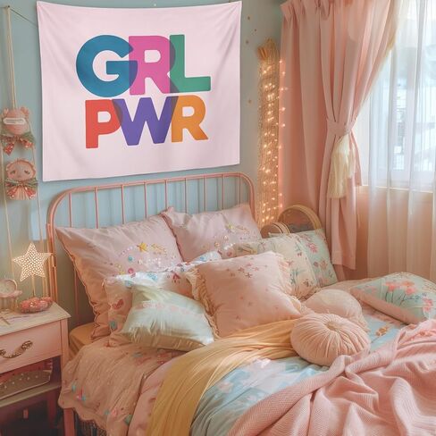 oxw preppy غرفة ديكور نسيج الجدار شنقا، العصرية الوردي الساخن يي هاو جدار الفن ديكور، أساسيات غرفة النوم للفتيات، الجمالية الغربية غير تقليدي جدار بطانية ديكور للفتيات غرفة نوم الكلية، 50x60 بوصة in Kuwait