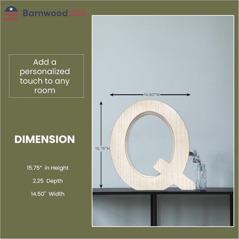 BARNWOODUSA حرف خشبي كبير باللون الأبيض المتعثر C - 15.75 بوصة أبجدية ريفية كبيرة - ديكور حائط قائم بذاته أو قابل للتركيب - ديكور جدار مونوجرام مقاوم للشظايا للحضانة وغرفة المعيشة والمزيد in Kuwait