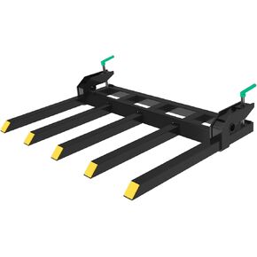 Clamp On Debris Forks 60" Bucket Heavy Duty Clamp On Pallet Forks Bucket Forks Attachments Fit for Loader Bucket Skidsteer Tractor